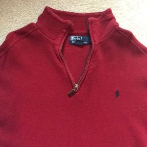 Polo pull over 1/2 zip sweater